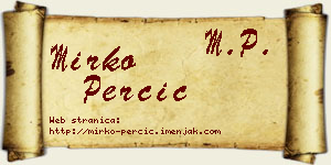 Mirko Perčić vizit kartica